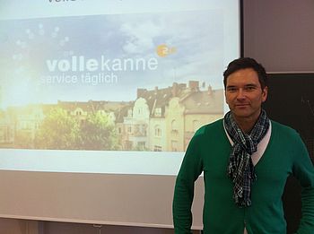 Gastdozent aus der Sendung Volle Kanne im ZDF Gastdozent aus der Sendung Volle Kanne im ZDF