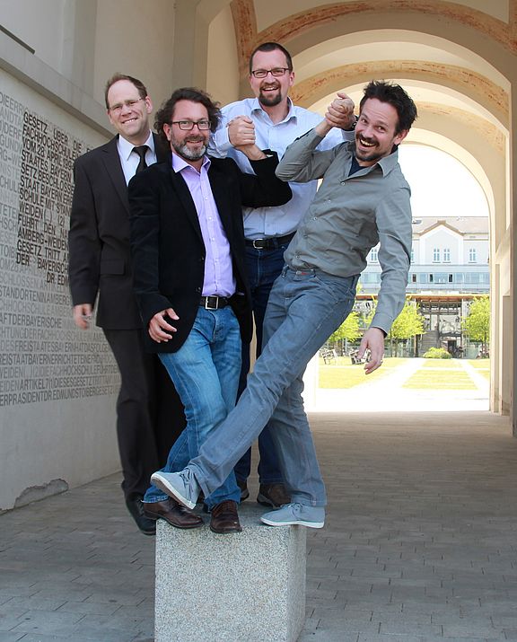 Die Professoren der Medieninformatik: Heckmann, Meiller, Schäfer, Frey