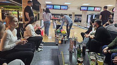 Den Abend verbrachten die Studierenden mit einer gemeinsamen Bowling-Runde