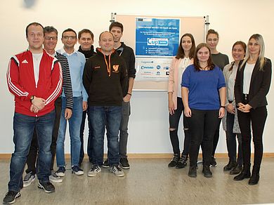 Zufriedene TeilnehmerInnen am Ende des Wettbewerbs