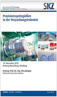 Am 14.11.2013 führte das Süddeutsche Kunststoffzentrum (SKZ) Würzburg unter Leitung von Prof. Dr.-Ing. Tim Jüntgen (Fakultät Maschinenbau/Umwelttechnik) eine Fachtagung zum Thema "Präzisionsspritzgießen in der Verpackungsindustrie" (www.skz.de/1714
