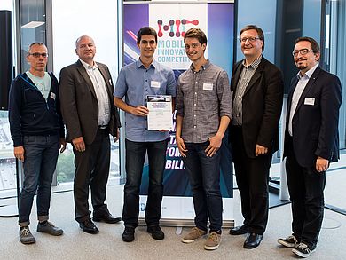 Stefan Stiegler und Sebastian Wieland (in der Mitte) erzielten den 5. Platz.