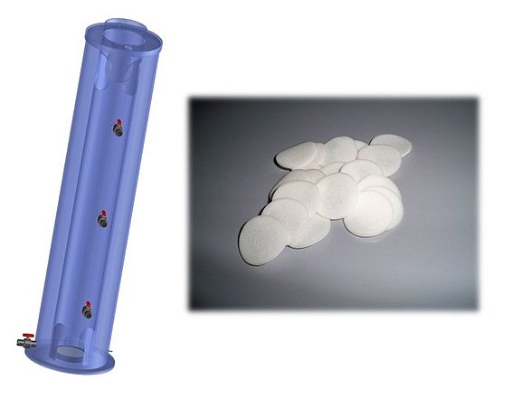 Schlaufenreaktor für das Wirbelbett-Anammox-Verfahren und "Biochip-Aufwuchsträger"