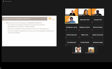 Bildschirmfoto von den Teilnehmern
