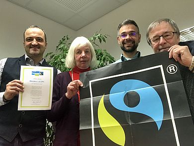 VertreterInnen der Fair Trade-Lenkungsgruppe mit Alexander Herzner (2. v. r.)