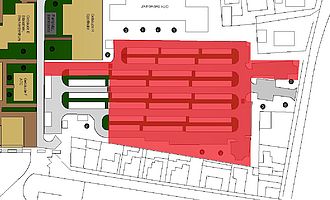 Parkplatzsperrung Plan gesperrte Parkplätze