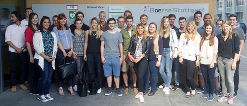 Die Studierenden an der Stuttgarter Börse