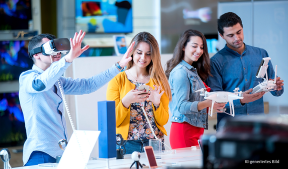 Studenten bei der Praxisarbeit | Orientierungsstudium prepareING Studenten bei der Praxisarbeit