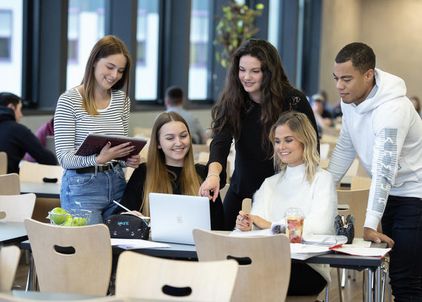 Studierende beim Arbeiten in einer Gruppe