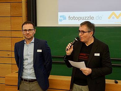 Prof. Dr. Marco Nirschl und Norbert Weig (fotopuzzle.de) führten durch den Abend.