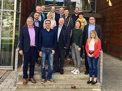 Gruppenfoto am Campus in Amberg 