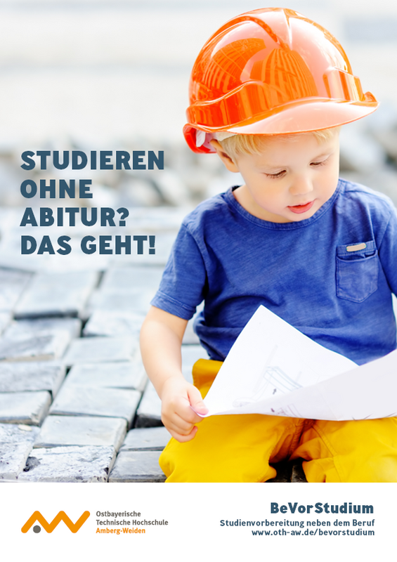 Studieren ohne Abitur, Technik: Kind mit Bauhelm