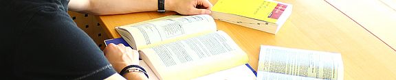 Student liest ein Buch