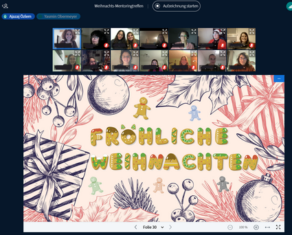 Screenshot der Online-Weihnachtsfeier