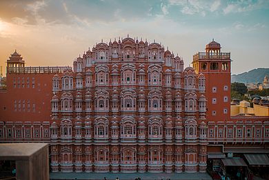 Hawa Mahal bei Sonnenuntergang