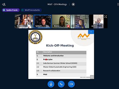 Bildschirmaufnahme vom virtuellen Treffen
