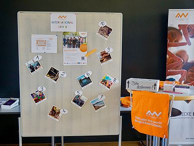 Bilderwand beim Fotowettbewerb