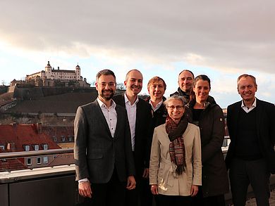 Gründungsmitglieder des Arbeitskreises: Alexander Herzner, Professor Dr. Harald Bolsinger, Professor Dr. Sven Warnke, Dr. Dina Barbian, Professor Dr. Frank Ebinger, Lara Lütke-Spatz und Professor Dr. Georg Zollner