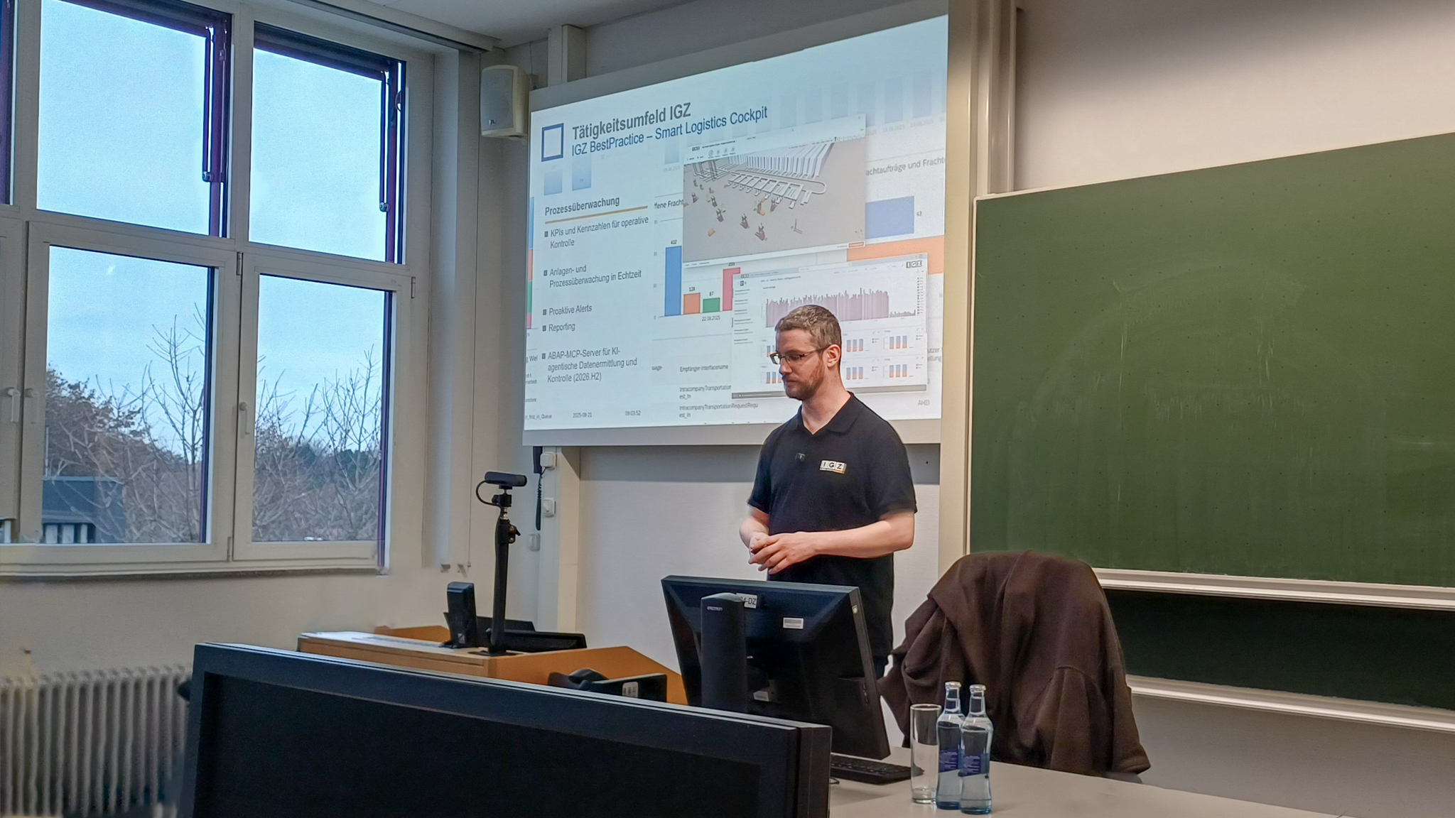 Christian Franik stellt das IGZ BestPractice – Smart Logistics Cockpit vor