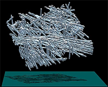 Glasfaserverteilung in einem Kunststoffbauteil